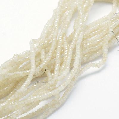 Electroplate Glass Beads Strands EGLA-J144-HR-C02-1