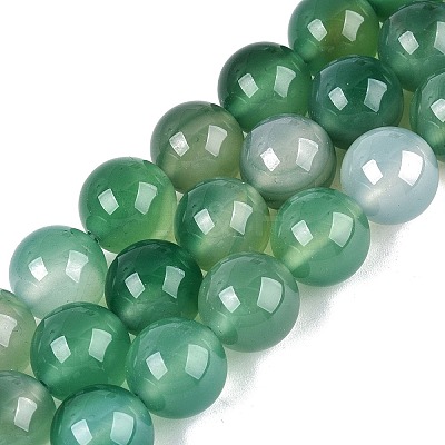 Dyed Natural Agate Beads Strands G-Q606-12MM-A02-1