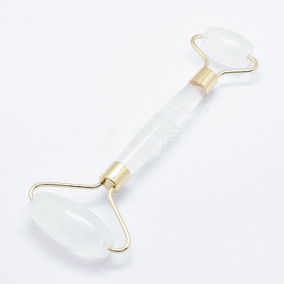 Natural Quartz Crystal Brass Face Massager MRMJ-G008-22G-1