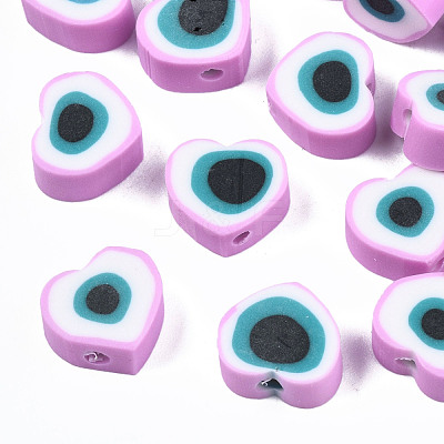Handmade Polymer Clay Beads X-CLAY-T019-08E-1