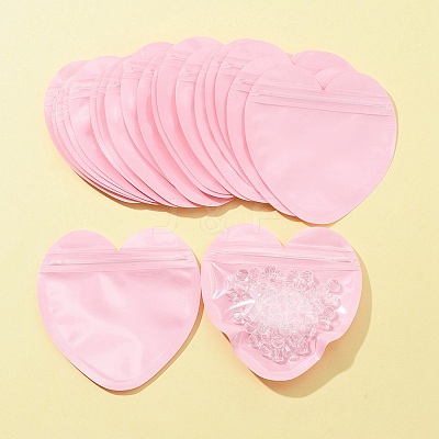 20Pcs Heart Shaped Plastic Packaging Yin-yang Resealable Bags OPP-FS0001-03-1