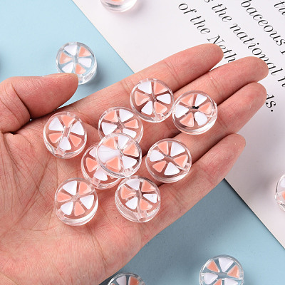 Transparent Enamel Acrylic Beads TACR-S155-005C-1