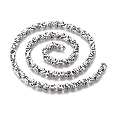 Tarnish Resistant 304 Stainless Steel Byzantine Chains CHS-K010-03A-P-1
