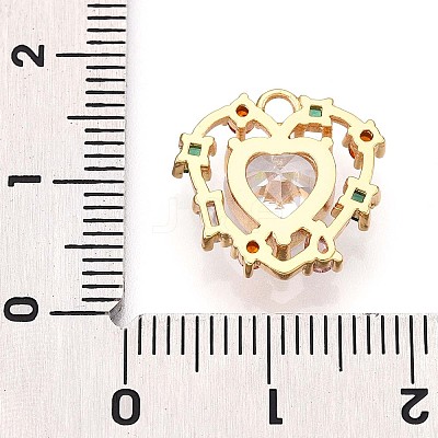 Brass Micro Pave Cubic Zirconia Charms KK-N261-12G-1