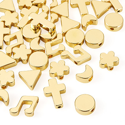 36Pcs 6 Styles Brass Beads KK-TA0002-07-1