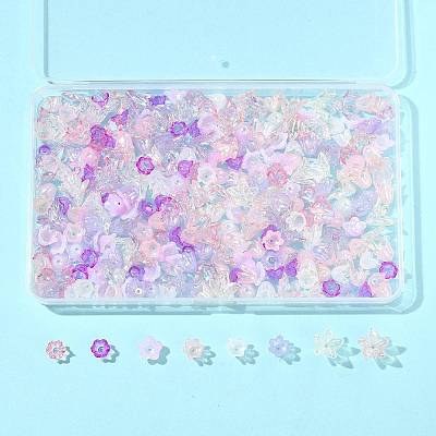 Mixed Styles Acrylic Bead Caps OACR-FS0002-50A-1