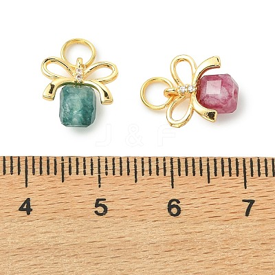 Natural Multicolor Tourmaline Pendants PALLOY-JF05638-02-1