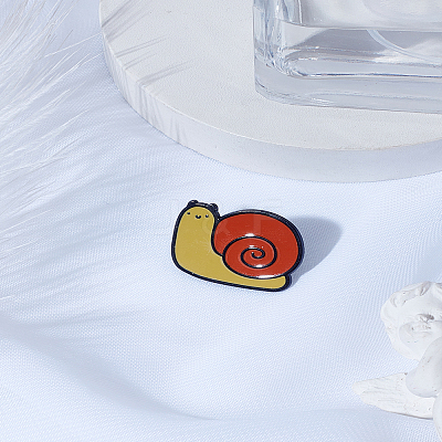 1Pc Snail Enamel Pins JEWB-LP0004-73-1