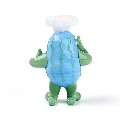 Handmade Lampwork Cartoon Chef Display Decorations LAMP-T025-12A-1