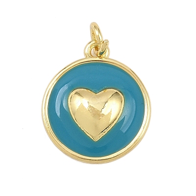 Brass Enamel Pendants KK-L251-02G-1