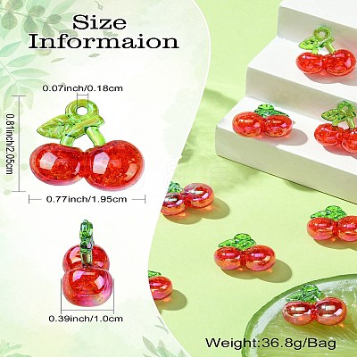 Electroplated Transparent Acrylic Pendants FIND-CJC0022-19-1