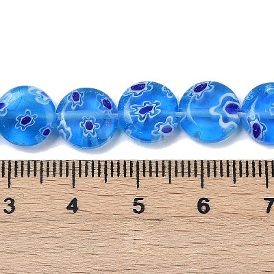 Handmade Millefiori Lampwork Beads Strands LAMP-G166-17B-03-1