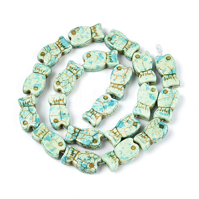Spray Painted Synthetic Turquoise Beads Strands TURQ-T004-16A-1