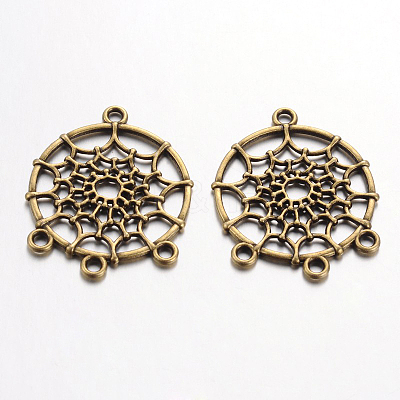 Tibetan Style Alloy Chandelier Components Links X-TIBE-A30127-AB-NR-1