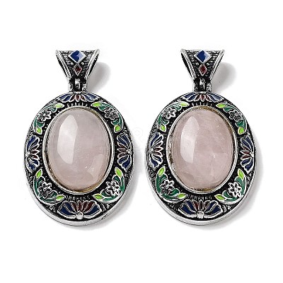 Natural Rose Quartz Pendants FIND-A041-01AS-06-1