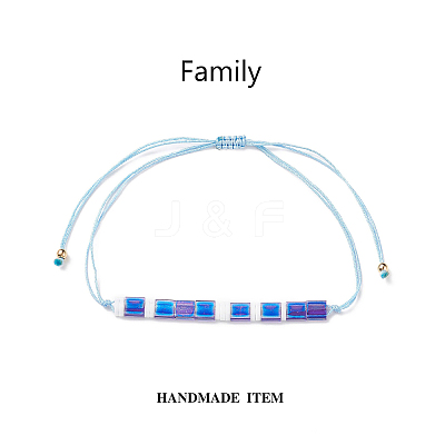 Glass Seed Link Bracelet BJEW-JB08894-03-1
