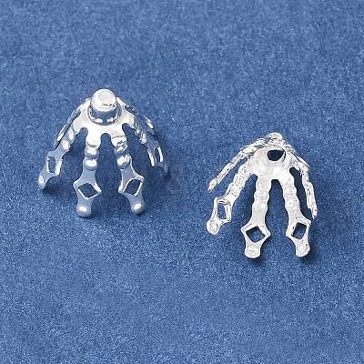 Flower Brass Bead Cap Bails KK-CBA1A60-23B-S-1