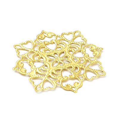 Rack Plating Iron Connector Charms IFIN-Q134-09G-1