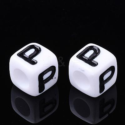 Letter Acrylic Beads PL37C9129-P-1