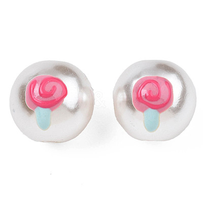 ABS Plastic Imitation Pearl Beads KY-N015-105-1
