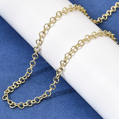 3.5MM Brass Rolo Chain Necklaces for Women NJEW-F366-02A-1