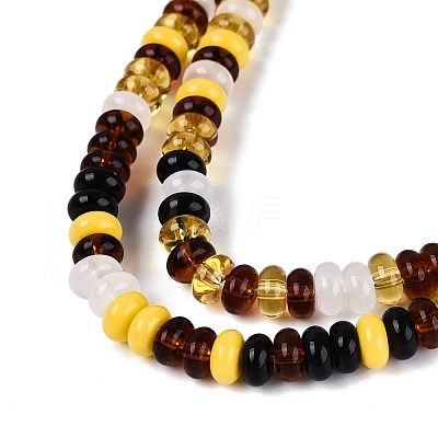 Opaque & Imitation Jade & Transparent Glass Beads Strands GLAA-Q113-05A-1