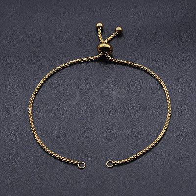 Adjustable 201 Stainless Steel Slider Bracelets Making STAS-S105-JN646-2-1
