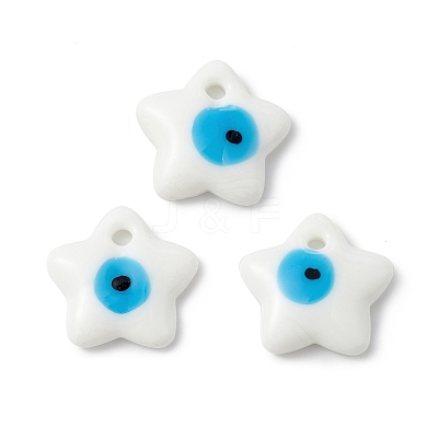 Handmade Evil Eye Lampwork Pendants LAMP-I026-12B-1