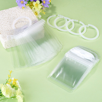 50Pcs Transparent Plastic Resealable Packaging Bags OPP-TA0001-28-1