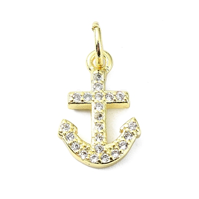 Brass Micro Pave Cubic Zirconia Pendants KK-H475-30G-02-1