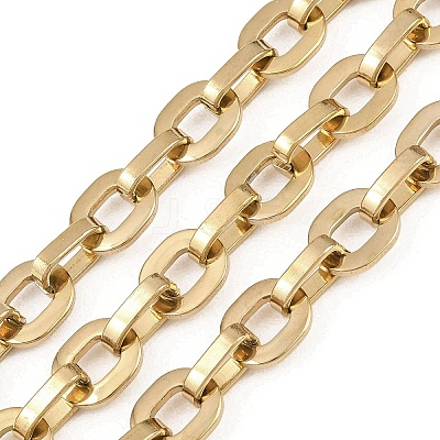 201 Stainless Steel Oval Link Chains CHS-F024-07G-1
