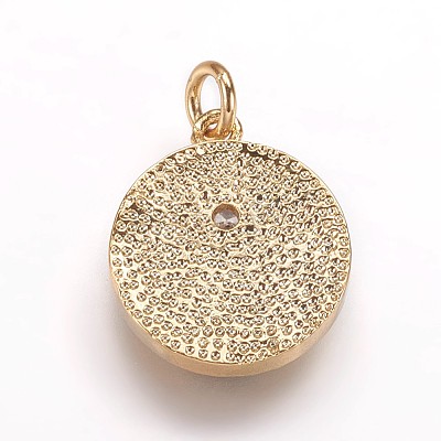 Hammered Brass Pendants KK-K207-03-1