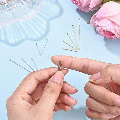 Brass Flat Head Pins KK-YW0004-02E-G-1