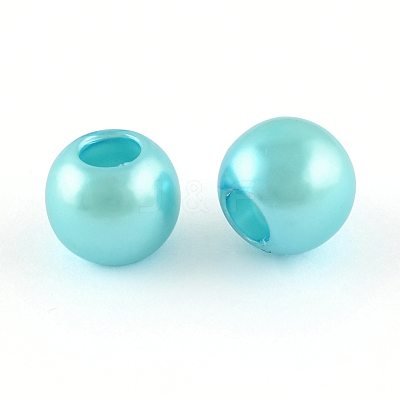 ABS Plastic Imitation Pearl European Beads X-MACR-R530-12mm-A33-1