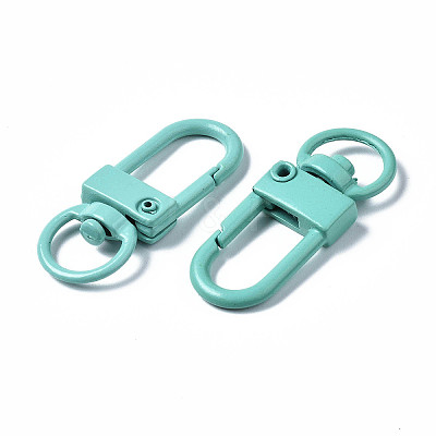 Spray Painted Eco-Friendly Alloy Swivel Snap Hooks Clasps LS-PALLOY-T080-02D-NR-1