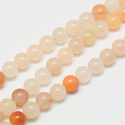 Natural Pink Aventurine Beads Strands G-G509-4mm-01-1