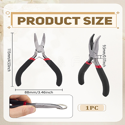 1Pc 45# Carbon Steel Jewelry Pliers PT-LP0001-02-1