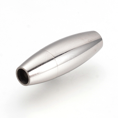 Tarnish Resistant 304 Stainless Steel Magnetic Clasps with Glue-in Ends STAS-Q211-31A-1