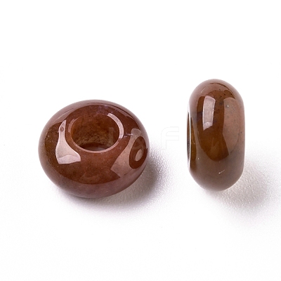 Natural Indian Agate European Beads G-G740-12x6mm-11-1