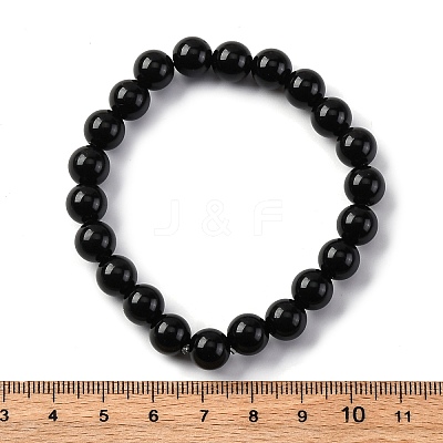 Natural Rainbow Obsidian Stretch Bracelets BJEW-F315-8mm-1