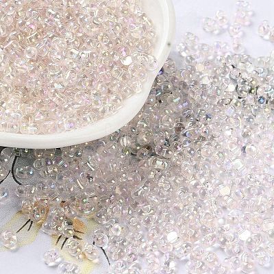 AB Color Plated Glass Seed Beads SEED-L011-06B-03-1