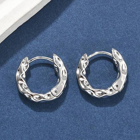Brass Hoop Earrings EJEW-D320-23P-1