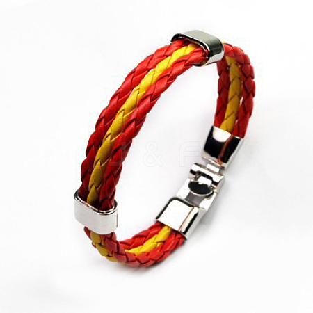 Imitation Leather Multi-strand Bracelets for Women Men WG7AE3D-04-1