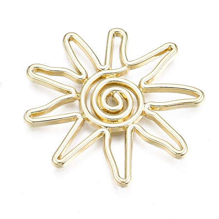 Rack Plating Alloy Pendants PALLOY-T077-75LG-RS-1