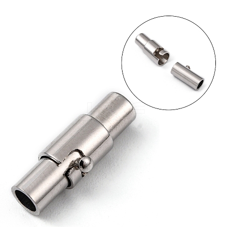 Brass Locking Tube Magnetic Clasps LS-MC079-1