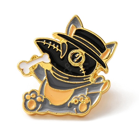 Plague Doctor/Crow with Sickle Enamel Pin JEWB-WH0010-38B-1