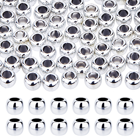 300Pcs CCB Plastic European Beads CCB-DC0001-21-1