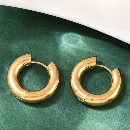 202 Stainless Steel Polishing Hoop Earrings EJEW-M106-02G-03-1