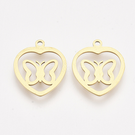 201 Stainless Steel Pendants X-STAS-T044-135G-1