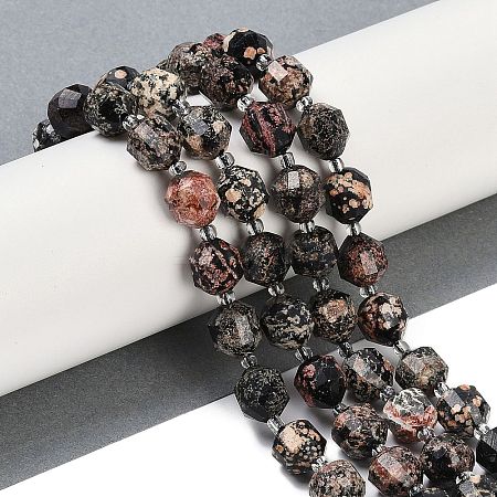 Natural Snowflake Obsidian Beads Strands G-O201B-133G-1